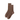 Pair of chocolate large toasty toe wool crew socks with ribbed design.