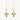 Lotus Apatite Gold Earring featuring a trio of marquise and pear apatite stones in a bezel-set design.