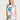 Lucia Top Perfect French sleeveless linen blend top with a halter and adjustable paper bag drawstring neckline featuring a colourful patterned design.
