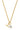 Close-up view of the Luxe Audrey gold necklace showing the t-bar toggle closure and brilliant solitaire stone.