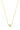 Close-up view of the Luxe Hillie gold necklace highlighting the pear-shaped diamond-alternative gemstone pendant.