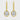 Luxe Kennedy gold drop earrings featuring a deco-inspired small hoop and multifaceted 5AAA CZ stone.