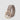 Beige belt with a gold glittery buckle on a light gray background