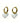 Maisie heart hoop earring featuring a soft, curvy heart charm in crisp white suspended from a polished gold hoop.