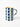 Artisan-crafted terracotta Maker Check Jug in an indigo and white checkered pattern.