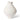 Large 48cm Matte Round Vase in smooth white ceramic by Elme Living at The White Place. Minimalist watertight floral vessel for modern home decor and property staging.