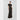Woman wearing a black satin dress for a black tie event