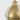 Melody Bell Gold and White 25cm close-up view showcasing the smooth gold and white painted metallic surface.