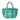 Merci Recycled Lunch Cooler featuring a vibrant blue and green stripe pattern, and comfortable carry handles for everyday use.