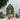 Metal Christmas House green lifestyle view featuring a festive decorative metal house styled for Christmas decorating.