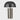 Metal stripe lamp featuring a black dome shade and a cylindrical base with black and ivory vertical stripes.