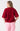Mia Knit Raspberry showing the back view with ribbed hemline and premium soft knitwear construction.
