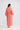 Namaste Robe Lilac/Orange Stripe back view showcasing the lightweight 100% cotton fabric and classic kimono style fit.