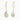 Natural baroque pearl earrings with long gold hook.