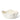 Front view of the ceramic porcelain flower bowl showcasing its organic, wavy rim and smooth finish.