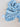 Raised Stripe Blanket Arctic 100% cotton knitted baby blanket featuring raised snow stripes and an Arctic blue base shown in a draped view.