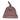 Caramel Ribbed knotted baby beanie featuring a soft top knot and folded cuff.
