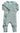 Sage ribbed cotton blend baby onesie featuring a soft stretchy fabric and long sleeves.