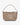 Richmond Crossbody in mushroom colour crafted from GRS certified recycled material featuring a softly structured silhouette and hand-woven box weave.