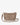 Richmond Crossbody in mushroom colour crafted from GRS certified recycled material shown with an adjustable long crossbody strap.