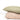 Green and pink linen cushion - papaya