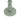 Close-up of the stacked ball-shaped base and round platform of the Sage Ball Lamp with Natural Shad in a smooth sage green finish.