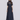 Sana Shirt front view featuring a sheer silk linen organza blend with a high-neck collar, centre back invisible zipper, and removable camisole in midnight sky.