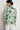 Back view of the Serenade Top in Garden Paisley botanical green print, highlighting the 100% linen relaxed fit and 3/4 sleeves.