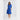 Soiree Dress in Cobalt featuring a knee-length tiered skirt with gathers in a regular fit.