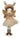 Standing Winter Fluffy Angel featuring a plush furry hat, reindeer antlers, glittering wings, and a tulle skirt.