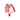 Swimming vest in oh crab red and white stripes showing the open inner foam panel.