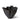 Studio front view of the 27cm Textured Wave Vase in black, featuring high-temperature porcelain construction and an organic wavy shape.