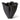 Studio front view of the taller 37cm Textured Wave Vase in black, highlighting the sculptural silhouette and textured finish.