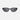 The Pamela in black featuring a sleek cat-eye frame and dark lenses in a front view.