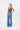 Kireina Harper Jean in Ribbed Mid Blue at boutique store The White Place. Wide-leg denim featuring prominent square front pockets.