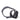 Small black two-ring aluminum sculpture featuring fluid lines and a contemporary abstract form.