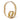Large gold two-ring aluminum sculpture highlighting high-end craftsmanship and contemporary elegance.