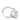 Small nickel two-ring aluminum sculpture showcasing a bold statement design and modern aesthetic.