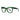 Green polycarbonate reading glasses showcasing a glossy finish and durable square frame design.