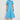 Valour Dress Lagoon featuring a high neckline, button-through bodice, and relaxed shirt dress shape in lagoon.