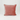 Front view of the Velvet Cushion 45 x 45 in Bois de Rose featuring 100% cotton velvet and a contrasting linen bourdon edge.