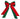 Velvet Double Bow Red and Green crafted from soft fabric measuring 26cm featuring a lovely double bow design.