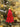 Velvet Tree Ripple Decoration crafted from fabric measuring 14cm featuring a lovely red ripple tree design styled on a Christmas tree branch.