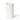 Front view of the 21cm white organic tall ceramic vase with a smooth matte finish.
