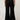 Willow Linen Embroidery Pant Black back view showcasing the elasticated back waistband and wide-leg fit.