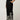 Willow Linen Embroidery Pant Black side view showcasing the relaxed wide-leg silhouette and functional pockets.