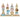 Wooden stacking abacus featuring colourful untreated beech wood shapes on four prongs for children's motor skills and colour recognition.