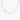 Worm pearl keshi necklace in white and silver.