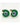 Zinnia Flower hoop earring featuring a bold green enamel flower design with a polished gold trim and hoop.