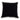 euro velvet black cushion with white fringing - available at the white place, orange